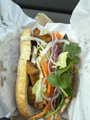 Báhn Mi w Tofu . Super fresh   at HM Wrap & Roll in Ballarat
