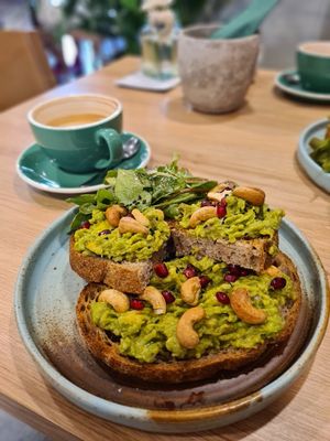Vegan Avocado Toast at Zili's Health Bar in Budapest