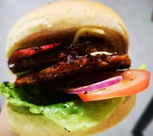 Double Bacon Cheeze Burger at Vegan Vice in Felixstowe