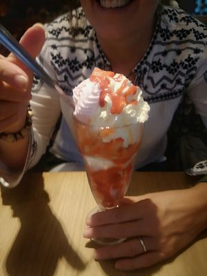 Vegan dessert with a bit of imagination! at The Baraset Barn in Stratford-upon-avon