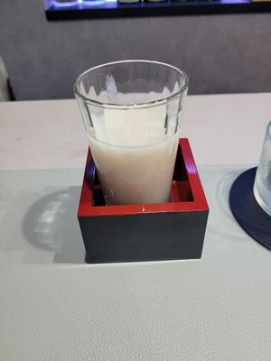 Alcohol-free sake at Vegan Cafe Tsukineko in Osaka