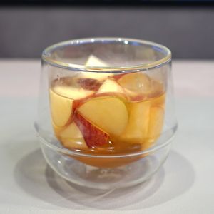 Fruit cocktail (Apple flavor) at Vegan Cafe Tsukineko in Osaka