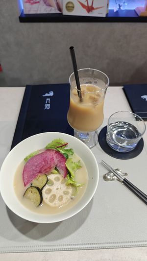 I enjoyed the salt ramen at Vegan Cafe Tsukineko in Osaka