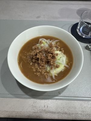 Limited menu miso ramen  at Vegan Cafe Tsukineko in Osaka