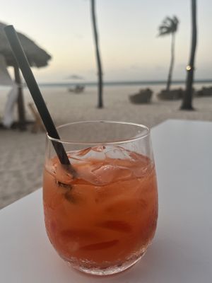 Vegan mocktails  at Elements Restaurant in Oranjestad