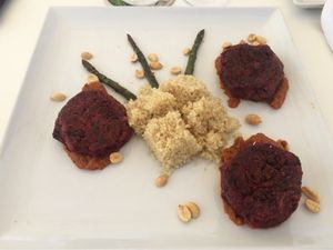 Vegan Lunch Menu - Moroccan Meatballs  at Elements Restaurant in Oranjestad