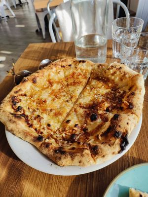 Marmite garlic pizza bread at Coastal Crust Pizza in Swanage