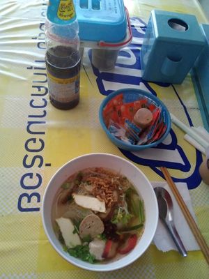 Tom yam noodle soup! at Veg Restaurant in Hua Hin