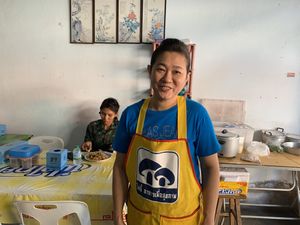 The Lady  at Veg Restaurant in Hua Hin
