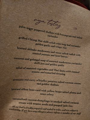 Menu at Viand in Woolloomooloo