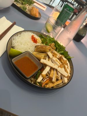 Vegan noodle bowl with special vegan sauce   at Pho Mo - The Galleria in Abu Dhabi