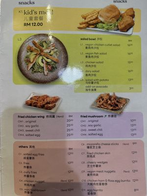 Vegan salad options  at Friendwish in Pahang