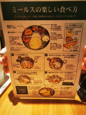 Explanation at Erick South Indian Restaurant in Osaka