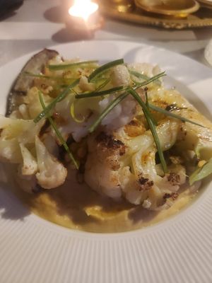 Cauliflower steak which was delicious at Rajwadi Thali in Tenerife