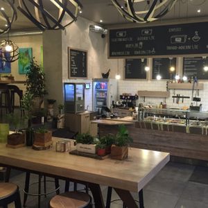 bar and seating at Terra in Riga