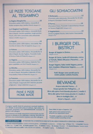 Karte Seite 01 at il Bistrot di Castiglioncello in Castiglioncello