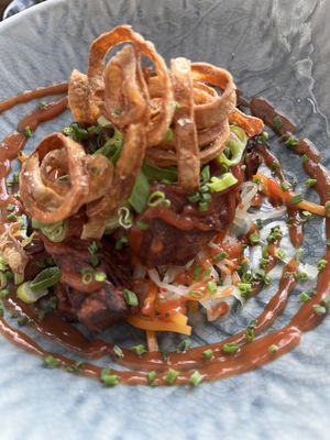 Spicy jackfruit bbq “rib"  at Foodbar d'Stoomerij in Oirschot