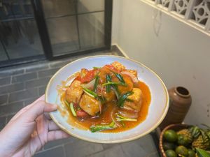 Our vegan Fried-Tofu at Gánh Hà Nội Vietnamese Restaurant & Vegetarian Food in Hanoi