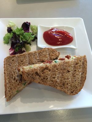 I guess it's called toasted sandwich at De Vegetarische Traiteur in Amsterdam