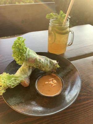 Sommerrolle mit Tofu und Erdnusssoße  at H-Fresh Restaurant Ronnenberg in Ronnenberg