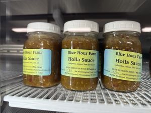 Delicious locally made accompaniments to your meal! 🌱  at Rose Hill Farm Stop in Bloomington