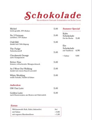 Menü   at Aegis Café in Ulm