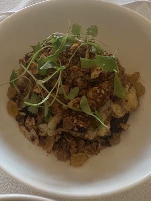 Cauliflower with black garlic   at The Restaurant At Newhall Mains in Dingwall