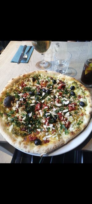 Vegan bocabar pizza jul 2024 at Bocabar in Bristol