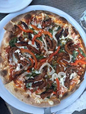 Vegan socca pizza   at Del Friscos in Dollard-des-ormeaux