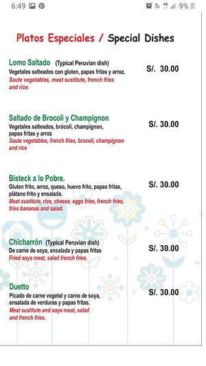 Saltado de brocoli y champigñon at El Encuentro - Santa Catalina in Cusco