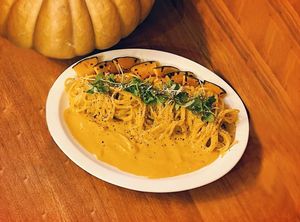 Pumpkin Cream Pasta
(Gluten-free options available) at Jigoonorae - 지구를위한노래 in Seoul