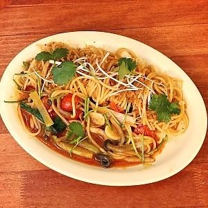 Signature Tom Yum Pasta at Jigoonorae - 지구를위한노래 in Seoul