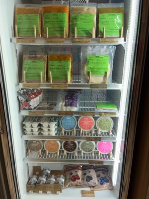 Soups, chili, curry, chickpea flatbread; koji starter, steamed taro cake, falafel; sesame and peanut tangyuans; various flavors of hummus at mise en Plants in Taipei