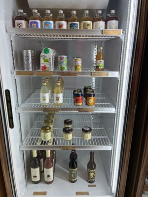 Kombuchas; tea, coconut water, vegetable juice & smoothie, apple juice; sparkling yuzu and apple juices, apertifs; various flavors of koji; ciders at mise en Plants in Taipei