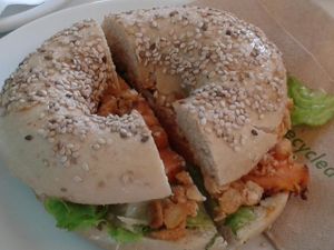 BBQ Sweet Potato Bagel at Goodies Berlin - Friedrichshain in Berlin