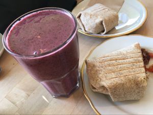 Excellent smoothie & 'burrito' at Goodies Berlin - Friedrichshain in Berlin