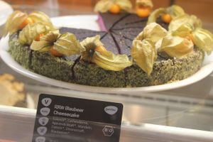 Blueberry cheezecake at Goodies Berlin - Friedrichshain in Berlin