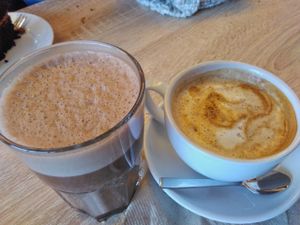 Hot chocolate and cappuccino at Goodies Berlin - Friedrichshain in Berlin