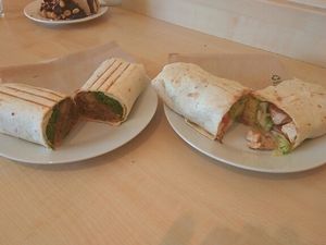 Caesar salad wrap and Falafel wrap at Goodies Berlin - Friedrichshain in Berlin