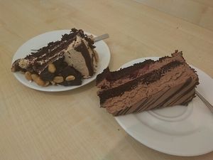 Chocolate and Peanut Butter cakes at Goodies Berlin - Friedrichshain in Berlin