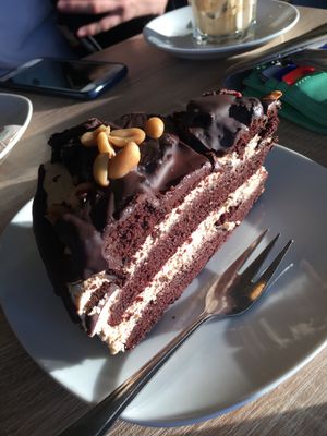 Peanut butter cake thing - massive and delicious  at Goodies Berlin - Friedrichshain in Berlin