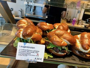 pretzel roll sandwich at Goodies Berlin - Friedrichshain in Berlin
