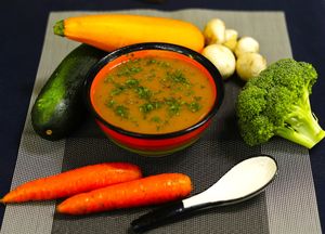 Delicious herby roasted veggie soup with loads of flavour at The Gratitude Kitchen - Cloud Kitchen in Mumbai