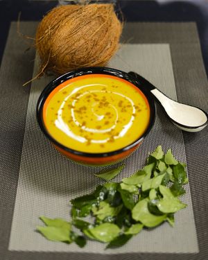 Curried coconut soup with subtle indian spices in a coconut broth  at The Gratitude Kitchen - Cloud Kitchen in Mumbai