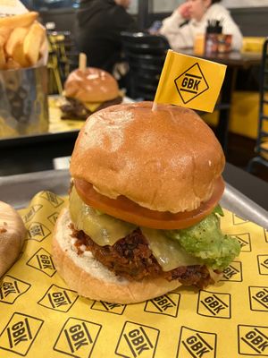 Californian burger with bean patty at Gourmet Burger Kitchen in Liverpool