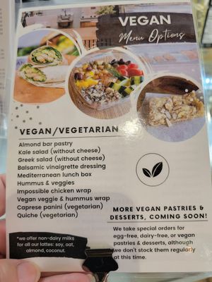 Vegan/vegetarian menu at Bistro To Go in Jefferson