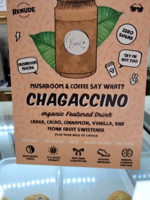 Mushroom coffee drink at Bistro To Go in Jefferson