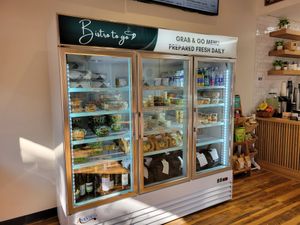 Refrigerator for quick to go including vegan options at Bistro To Go in Jefferson