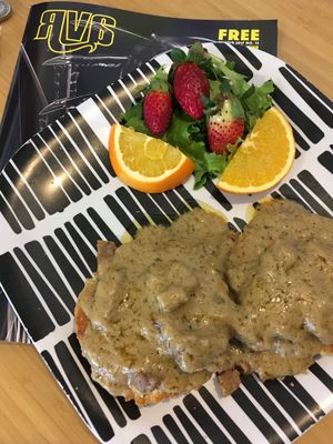 Vegan biscuits and gravy. at Lamplighter - Addison St in Richmond