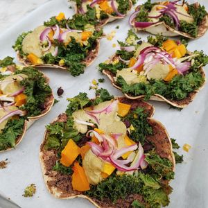 Black Bean Tostadas *Vegan/GF at The Edible Journey in Port Stanley